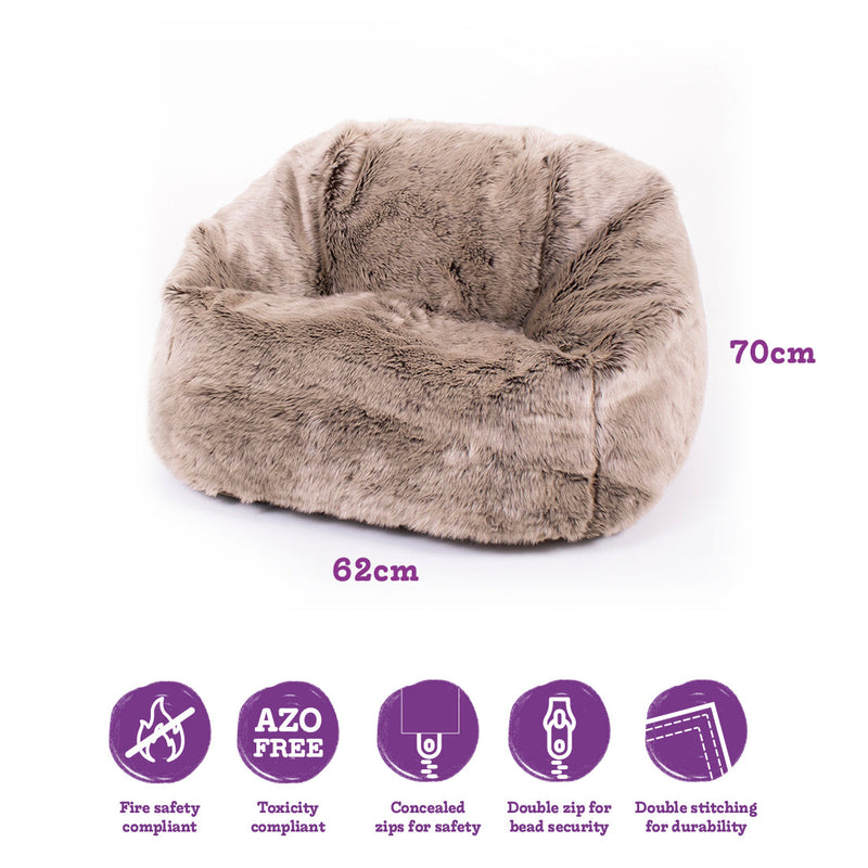 Mink Faux Fur Children's Bean Bag