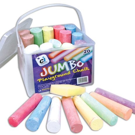 Coloured Giant Chalks Tub pk 20