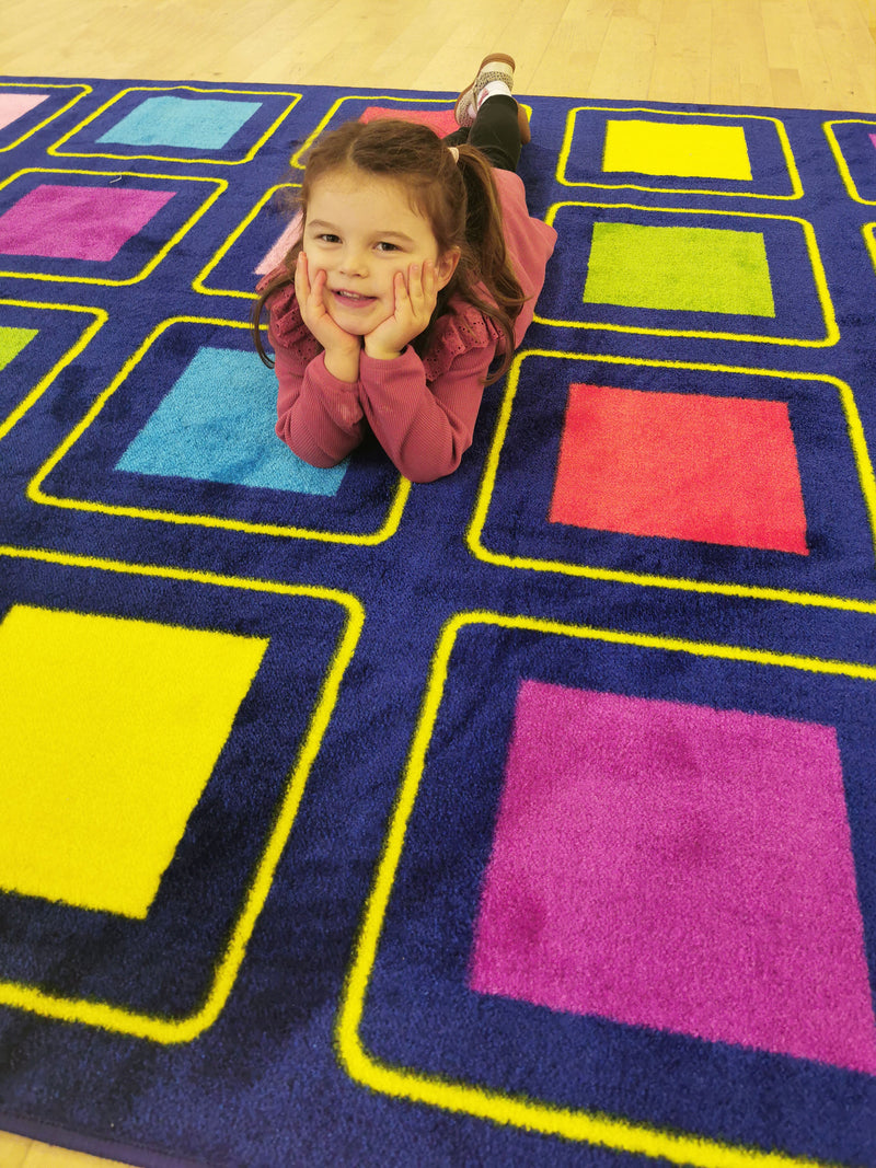 KinderColour™ Squares Placement Carpet