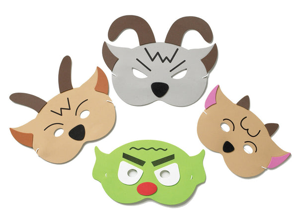 Three Billy Goats Gruff Mask Set pk 4