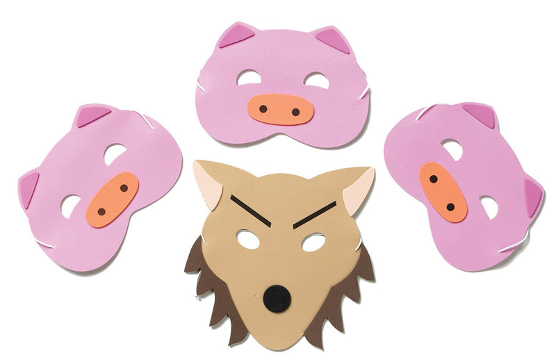 Three Little Pigs Mask Set pk 4