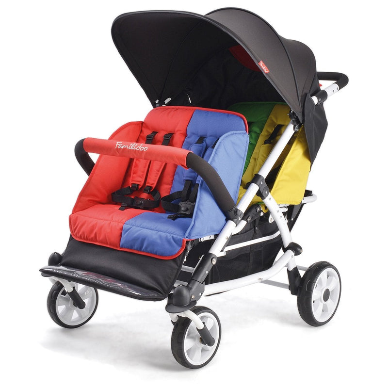 Familidoo Lightweight 4-Seater Stroller with Rain Cover
