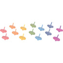 Rainbow Wooden Spinning Tops pk 14