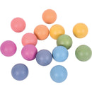 Rainbow Wooden Balls pk 14