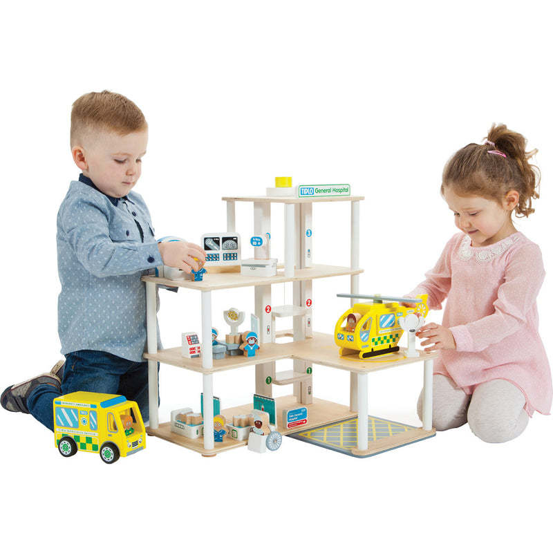 Wooden Hospital Play Set