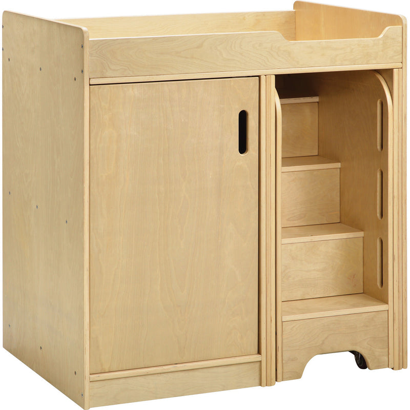 Changing Table Unit Wooden Changing Unit with Storage