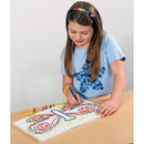 Rectanglar Pattern Boards and Laces (White) pk 4