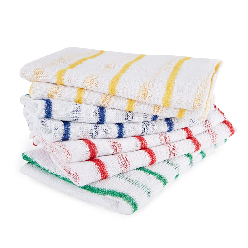 Smartbuy, Striped Dishcloths, Yellow, Pack of 10