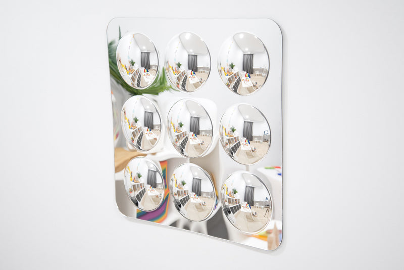 Large 9 Domed Acrylic Mirror Panel