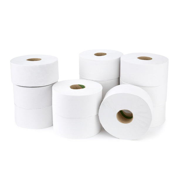 Smartbuy, MINI JUMBO TOILET ROLLS, 2 Ply, Case of 12 Rolls