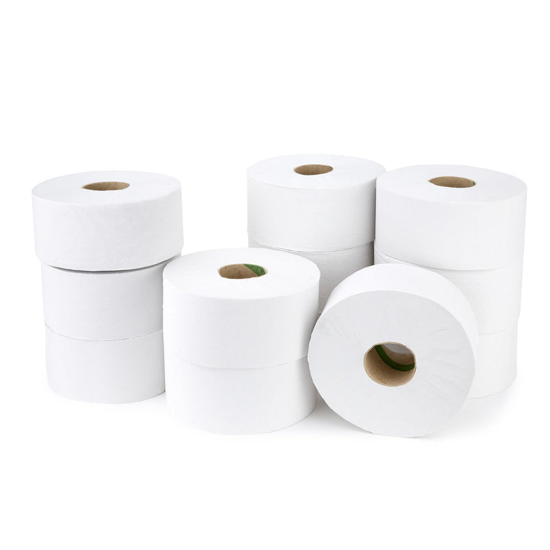 Smartbuy, MINI JUMBO TOILET ROLLS, 2 Ply, Case of 12 Rolls