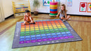 100 Square Counting Grid Carpet