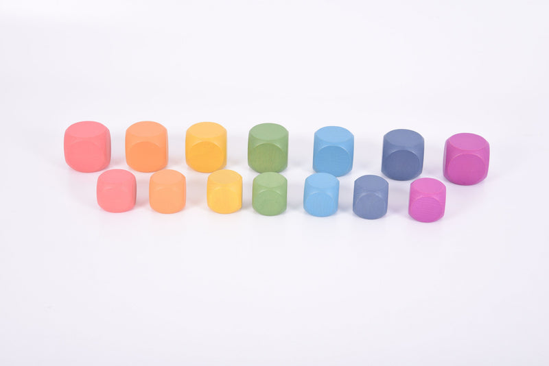 Rainbow Wooden Cubes