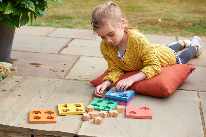 Rainbow Wooden Shape Stacker