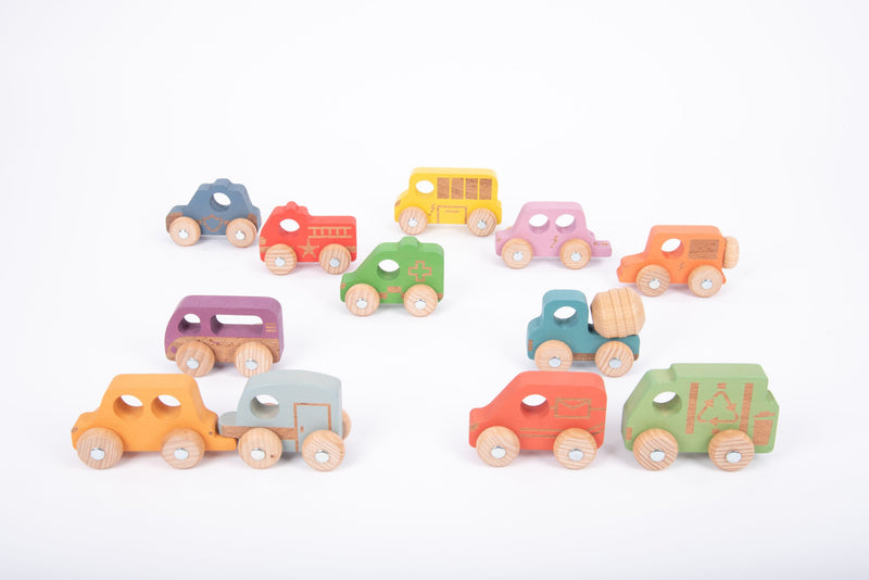 Rainbow Wooden Vehicles Set