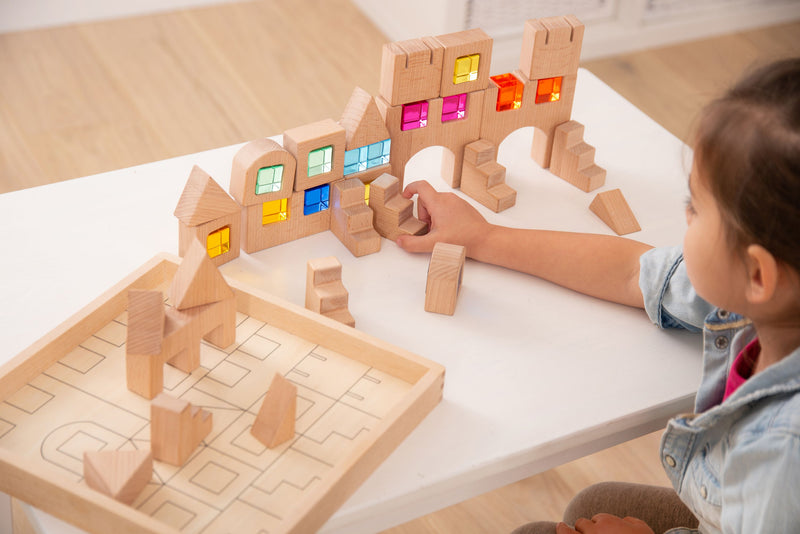 Wooden Building Gem Blocks