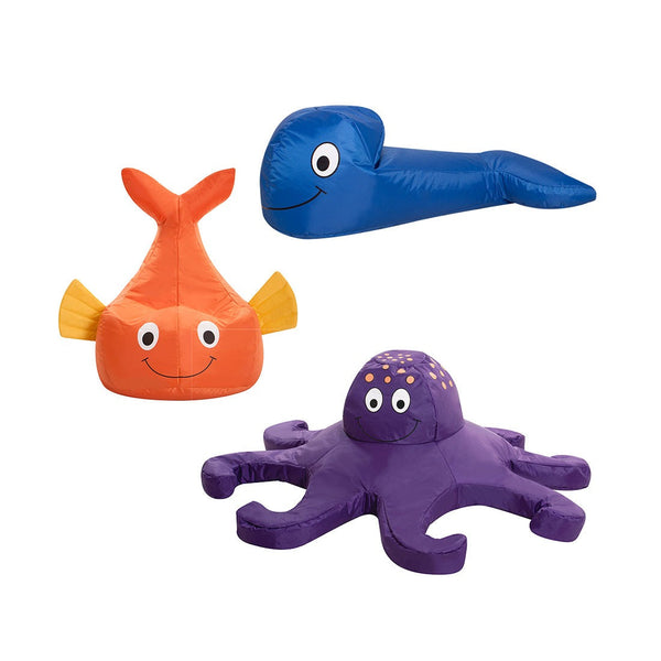 Sea Life Creature Bean Bags(Octopus, Fish & Whale) pk 3