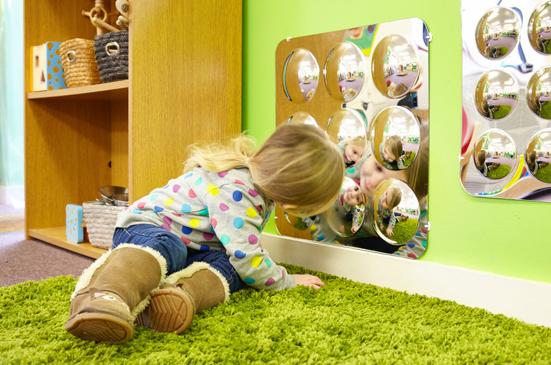 Large 9 Domed Acrylic Mirror Panel