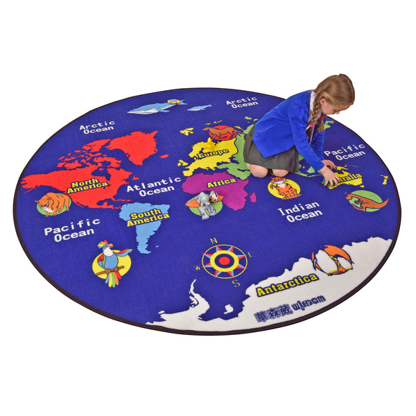 World Map Rug