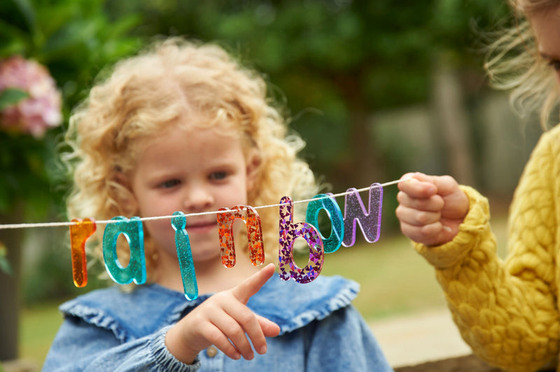 Rainbow Glitter Letters