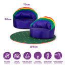 Rainbow Bundle (Rainbow/Daisy Mat & 2 Rainbow Cup Chairs)