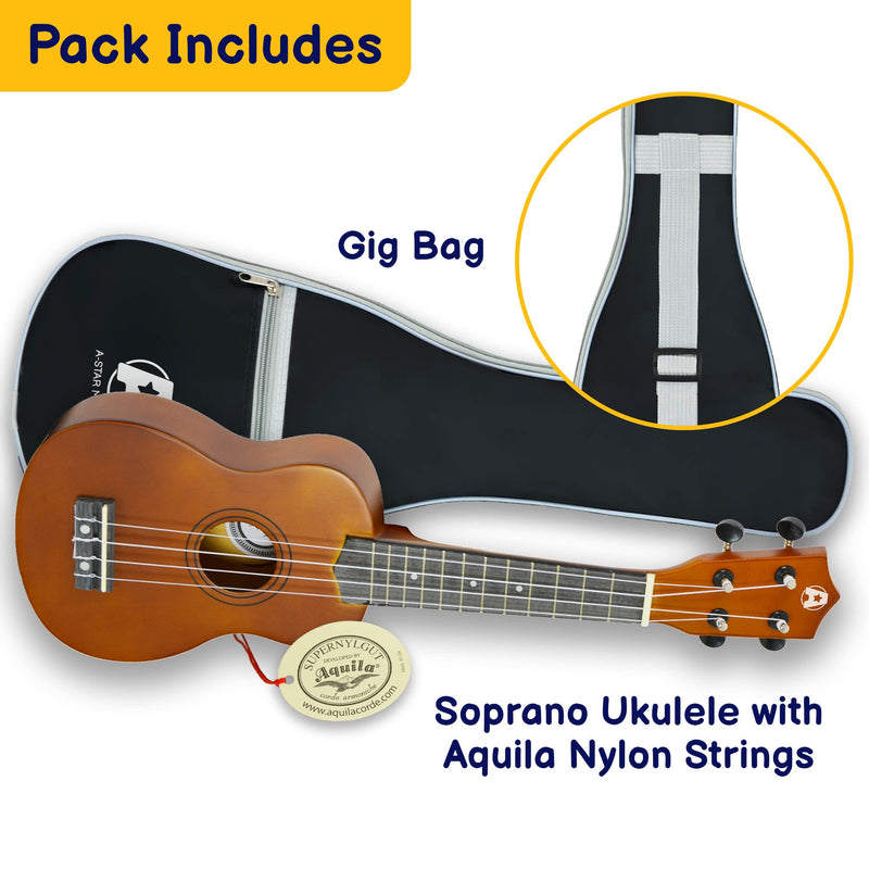 A-Star Rocket Series Soprano Ukulele With Bag