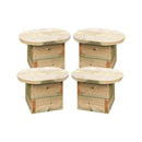 Toddler Timber Stools pk 4