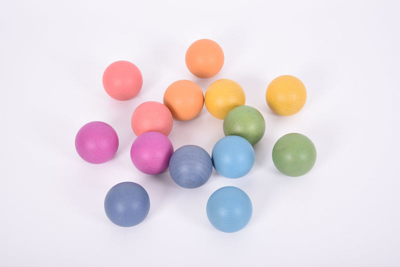 Rainbow Wooden Balls