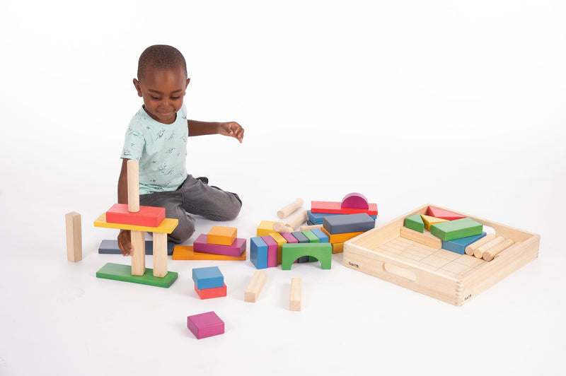 Rainbow Wooden Jumbo Block Set