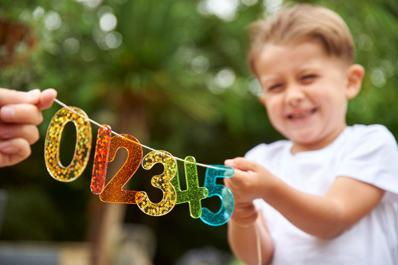 Rainbow Glitter Numbers