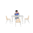 Thrifty Height Adjustable Rectangular Table (Grey)