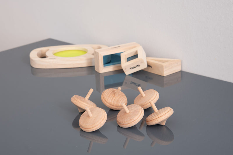 Natural Wooden Spinning Tops