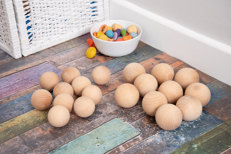 Natural Wooden Balls 50Mm