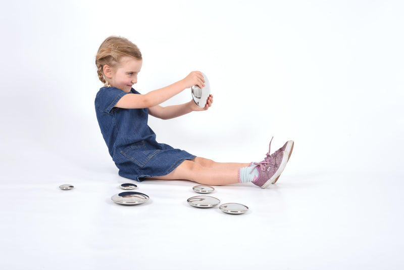 Sensory Reflective Silver Buttons