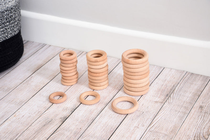 Natural Wooden Rings 48Mm