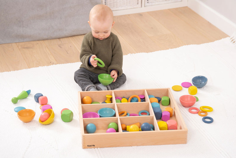 Wooden Sorting Tray - 7 Way