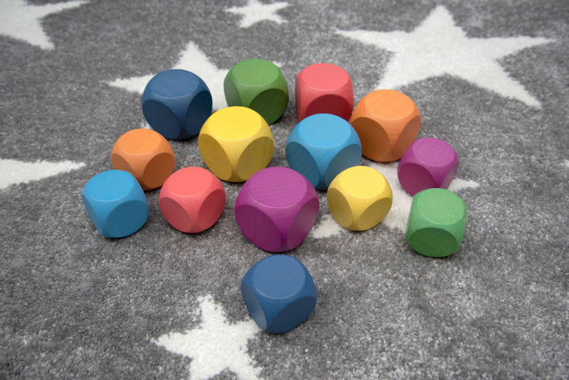 Rainbow Wooden Cubes