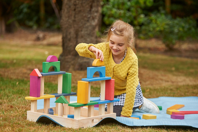 Rainbow Wooden Jumbo Block Set