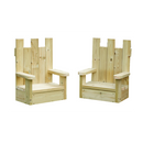 Wooden Thrones Set