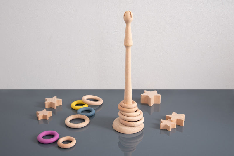 Natural Wooden Ring Stand