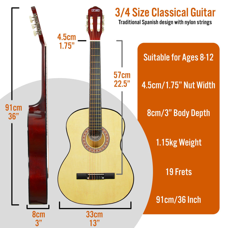 3rd Avenue Classical Guitar Pack (Natural)