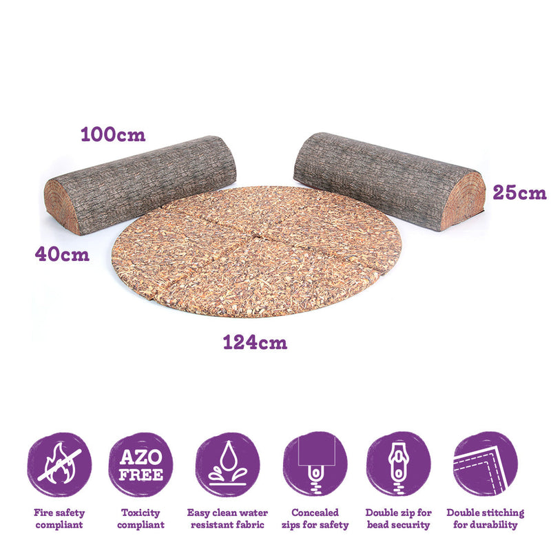 Learn about Nature Bundle (Bark Mat with 2 Foam Logs)