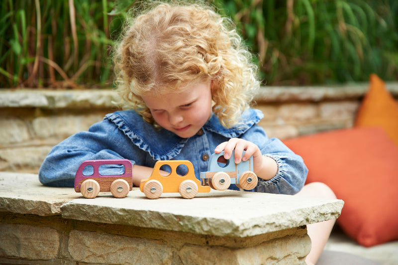 Rainbow Wooden Adventure Vehicles