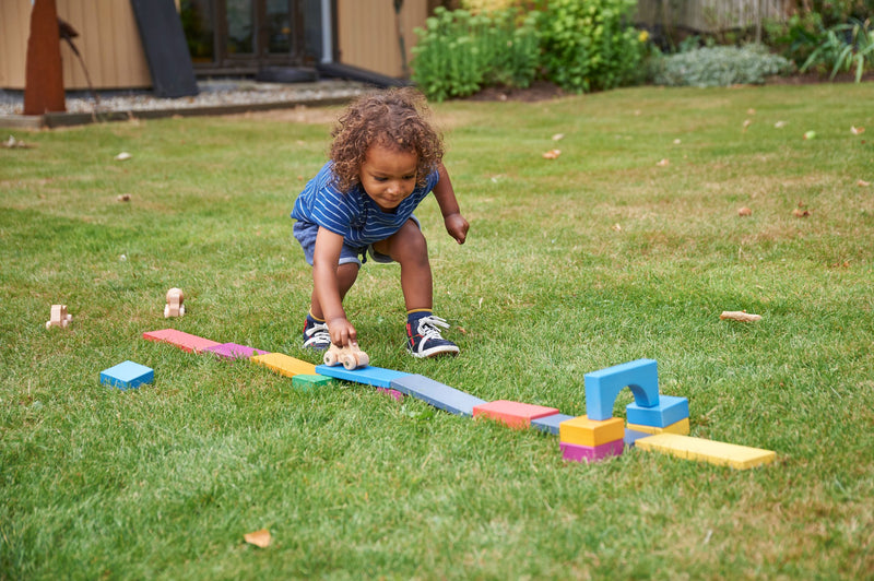 Rainbow Wooden Jumbo Block Set