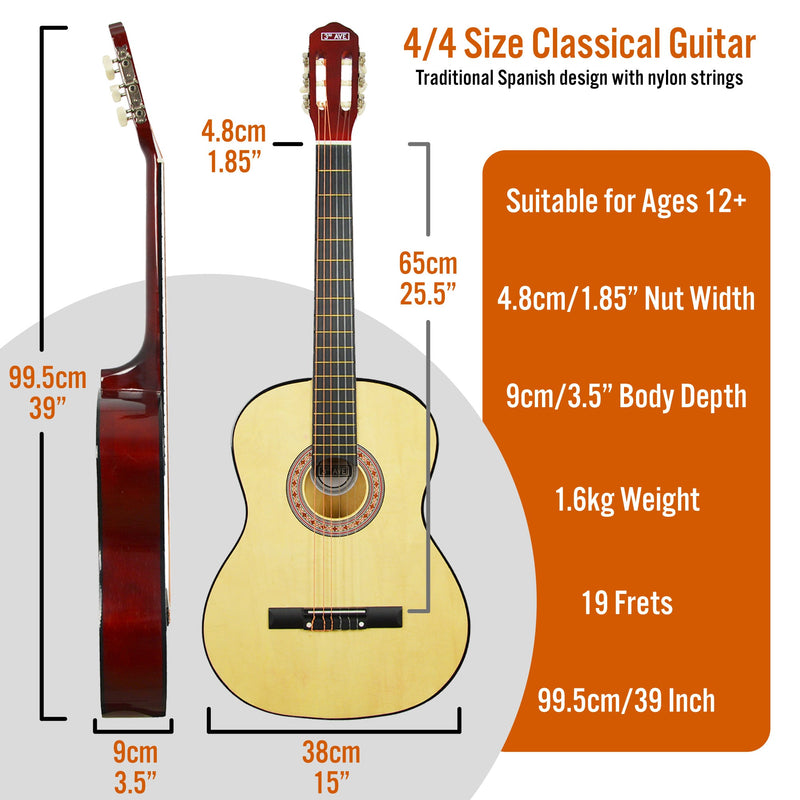 3rd Avenue Classical Guitar Pack (Natural)