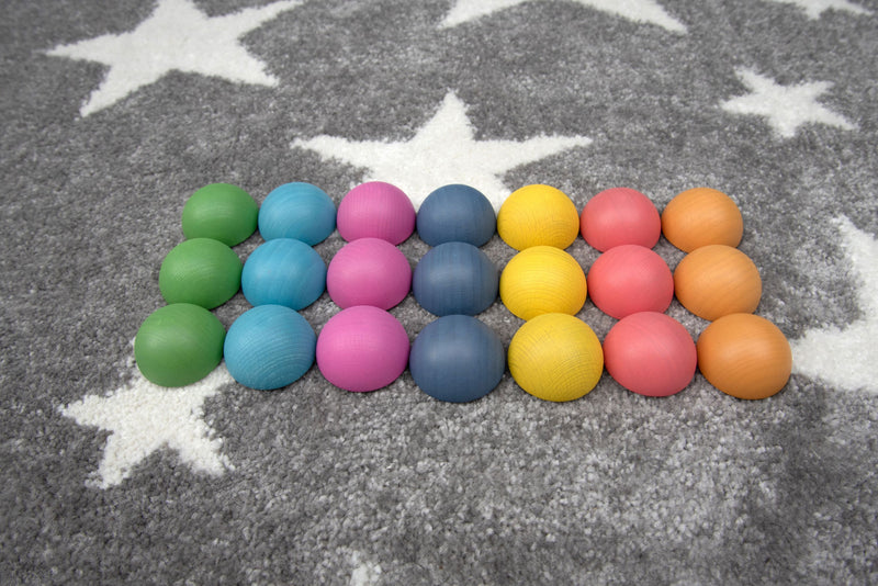 Rainbow Wooden Semispheres