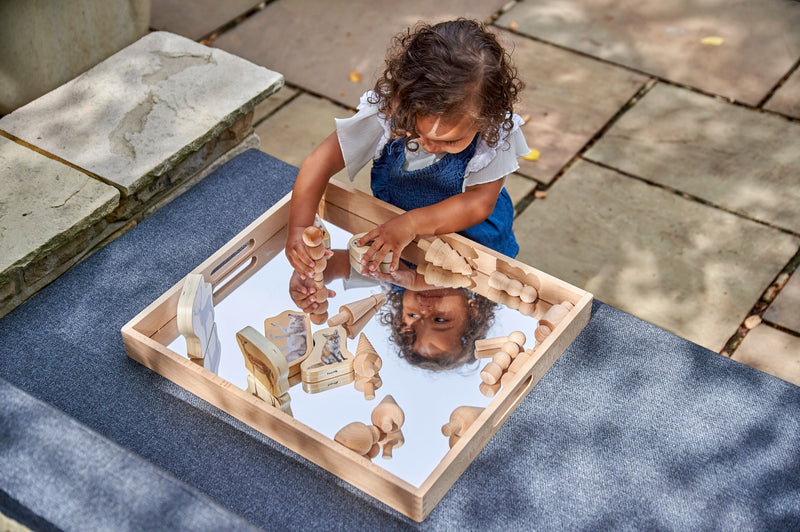 Wooden Mirror Tray