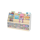 Thrifty Book Storage with 6 Small Trays (Grey)