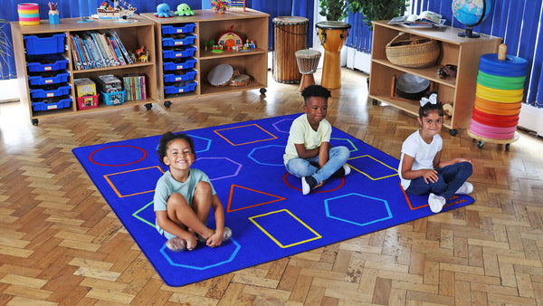 Essentials Rainbow Geometric Carpet