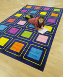 KinderColour™ Squares Placement Carpet